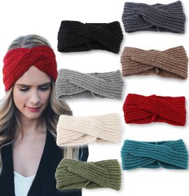 8 Pack Crochet Turban Headband Winter Knitted Hairband Braided Ear Warmer Headwraps for Women Girls