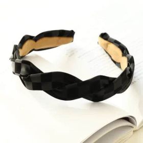Muted Checkerboard Headband (Color: black)