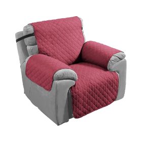 Reversible Sofa Cover Chair Loveseat Couch Microfiber Slipcover Cushion Furniture Protector Shield Water-Resistant w/ Elastic Strap for Kids Pet (Color: Tan, size: 1 seat)